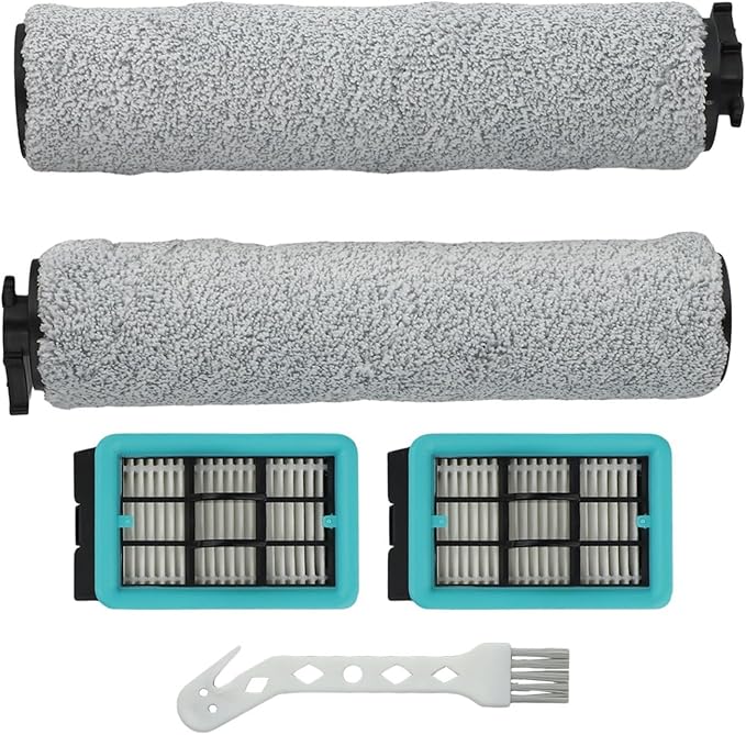5PCS Vacuum Attachments For Bissell For CrossWave 3831 HF2 3845 3847 3848 No. B0555, 1637755, 1632973, Roller Brush, Washable Filter, Floor Scrubber Brush, Wet Dry Vacuum Accessories
