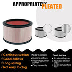 VJFF Replacement Fine Dust Filter Fits Vacmaster VFB511B 0201 Beast/ VWMB508 0101/ VF408/ VF409/ Professional VF410P, Replaces Vacmaster VJFF Filter with 4x Foam Sleeve-2 Pack
