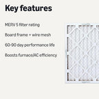 Amazon Basics MERV 5 AC Furnace Air Filter, 14x20x1 inches, 6-Pack (Actual size: 13.75" x 19.75" x 0.75")