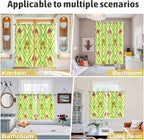 2 Panel Kitchen Cafe Curtains, Desert Sand Camels Sunlight Filtering Nature Air Through, Window Decor Tier Curtains for Living Room 80W x 84L inch Palm Trees Tropical Plants Polka Dot Yellow