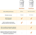Amazon Basics Replacement GE MWF Refrigerator Water Filter for Filtration, NSF Certified, Compatible with GE and Kenmore, Premium Filtration, Easy to Install, Pack of 3