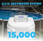 XtremepowerUS Above Ground Pool Salt Water System, Saltwater Chlorinator Built-in Timer for Above Ground Swimming Pool up to 15,000 Gallons with E.C.O. Salt Cell Genertaor