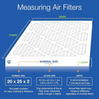 Nordic Pure 20x25x2 (Actual Size: 19 1/2 x 24 1/2 x 1 3/4) Pleated MERV 8 Air Filters 12 Pack