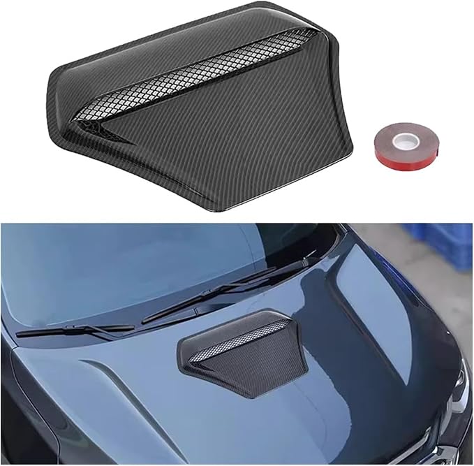 Compatible With BMW E60 E36 F10 F30 Compatible With Golf 5 6 7 Mk7 Compatible With Fiat 500 Universal Car Front Hood Air Flow Ve(Carbon Look)