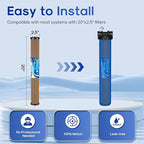 ICEPURE 5 Micron 20" x 2.5" Whole House Activated Carbon and KDF Water Filter Cartridge, Heavy Metal Removal Filter Replacement for EP-20, C1-20, F3WCB32, CTO20-KDF, 2PACK
