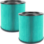 MZY LLC 2 Pack 17912 & 9-17912 Replacement Filter Compatible for Craftsman Shop Vac 5 to 32 Gallon, 3-Layer Pleated 9-17907 Wet/Dry Fine Dust Filter, Part # 17912 & 9-17912