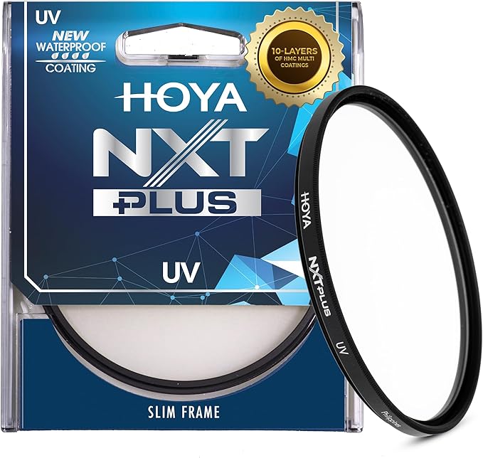 Hoya NXT Plus 43mm UV Filter — Schott B270 Clear Glass with 10-Layer HMC Multi-Coating for 98% Light Transmission, Waterproof Top-Coat, Aluminum Frame - Camera Lens Filter for Sharp, Clear Images
