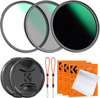 K&F CONCEPT 77mm CPL MCUV ND1000 Lens Filter Kit with 24 Layer Coatings, Polarizing, UV Protection, Fixed Neutral Density, Waterproof, Optical Glass