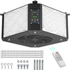 ABESTORM 360 Degree Intake Air Filtration System Woodworking 1350 CFM Hanging Air Filter with Strong Vortex Fan for Wood Workshop, Garage, Shop Dust Collectors, Up to 1700 sq. ft, DecDust 1350