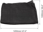 PATIKIL 47.2" x 39.4" Air Conditioner Air Filter Material, Plastic Dustproof Filtering Mesh Screen Replacement for Air Conditioning, Black
