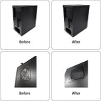 120mm Fan Dust Filter PC, 10Pack PVC Computer Dust Filter Mesh Dustproof Case Cover PC Cooler Fan Filter Grills with 40pcs Screws for Computer Cooler (PVC, 120 * 120mm, 10pcs, Black)