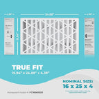 16x25x4 Air Filter Replacement MERV 11, FC100A1029 Pleated HVAC AC Furnace Filters with Wholesalehome Cleaning Cloth, 5-Pack (Actual Size: 15.94 x 24.86 x 4.38 Inches)