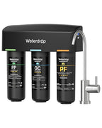 Waterdrop TSB-PF Under Sink Water Filter, 𝐑𝐞𝐝𝐮𝐜𝐞𝐬 𝟖𝟎+ 𝐈𝐦𝐩𝐮𝐫𝐢𝐭𝐢𝐞𝐬-PFAS, Chlorine, Chloramine, Fluoride, Taste&Odor, 9 Layer Under Sink Water Filtration System,with A Separate Faucet