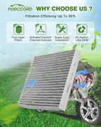 Cabin Air Filter and Engine Air Filter Fits for Toyota 4RUNNER 4.0L(2009-2003), FJ CRUISER 4.0L(2009-2007) Activated Carbon Cabin Filter Replacement CF9846A CA9683