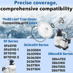 11480 Leaf Trap Cover Compatible with Compatible with SF60110, SF70110, 26335EH and More, SF15110 Pool Leaf Trap Cover Lid with O-Ring Sand Filter Pump Replacement Parts with Air Release Valve
