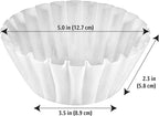 Amazon Basics Basket Coffee Filters for 8-12 Cup Coffee Makers, White, 200 Count