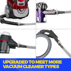 Holikme Dryer Vent Cleaner Kit 2 Pieces - Upgraded Dryer Lint Screens Cleaner Brush Part,Compatible with Most Vacuum Cleaner,Vacuum Hose Attachment & Refrigerator Coil Brush,Quickly Lint Remove,Gray