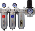 3/4" Inline Compressed Air Regulator Filter Desiccant Dryer Moisture Separator 4 Stage In Line Air Filtration System