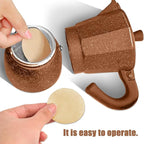 CEYAZYE 200 PCS Round Coffee Filter Paper, 56 mm Disposable Coffee Filters, Moka Coffee Pot Filter for Espresso Machine Portafilter Moka Pot, Quality Material Paper Fiber Heat Resistance