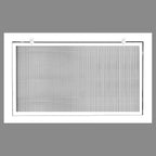 HVAC Premium 30" x 18" Cube Core Eggcrate Return Air Filter Grille for 1" Filter - Aluminum - White [Outer Dimensions: 32.5" x 20.5]