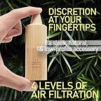 Personal Bamboo Smoke Air Filter 2 Pack - Odor and Smoke Eliminator - Travel Size Compact Filter, Home and Car