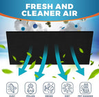 Activated Carbon Air Vent Filters for Home - 4" x 12" Dust Control - Air Filter Freshener for Home Vents to Purify Indoor Air and Homes - Register Filters for Floor Vents (48-Pack)