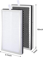 4 Pack Model 15 Replacement Filters Compatible with Air Puri-fier MA Series, H13 True and Activated Carbon, 3 in 1 with Pre-Filter