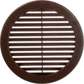 Vent Systems 6" Inch (Opening Dimensions) Brown Soffit Vent Cover - Plastic Return Air Vent Cover - Round Ventilation Grille with Mesh Screen - HVAC Register Louver for Bathroom, Home, Kitchen