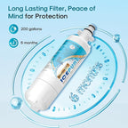 ICEPURE Alkaline ADQ36006101 Refrigerator Water Filter and Air Filter Replacement for LG LT700P, Kenmore Elite 46-9690, FML-3, ADQ36006102, RWF1052, CLCH106, RWF1200A, LFX28968ST, Enhances PH, 2Combo