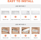 4 x 10 Inch Air Vent Filter for Home Ceiling Thin, ULTRA GREEN Floor Filters Replacement for Register Work in Indoor Home Air Purifier, Air Conditioner 4" x 10" 48-Pack (White)