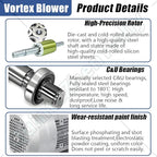 Vortex Ring Regenerative Blower,Single Phase High-Pressure Industrial Vacuum Pump,Electric Air Pump,for Industrial Applications,Construction Sites,Fish Pond Aeration 1100W/1.48HP