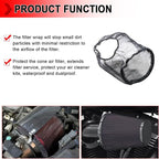 Universal Air Filter Cover, Air Filter Wrap for Motorcycle Car Air Intake Filter Protective Cover Dustproof Waterproof Universal Accessories (Filter S), Pack of 4