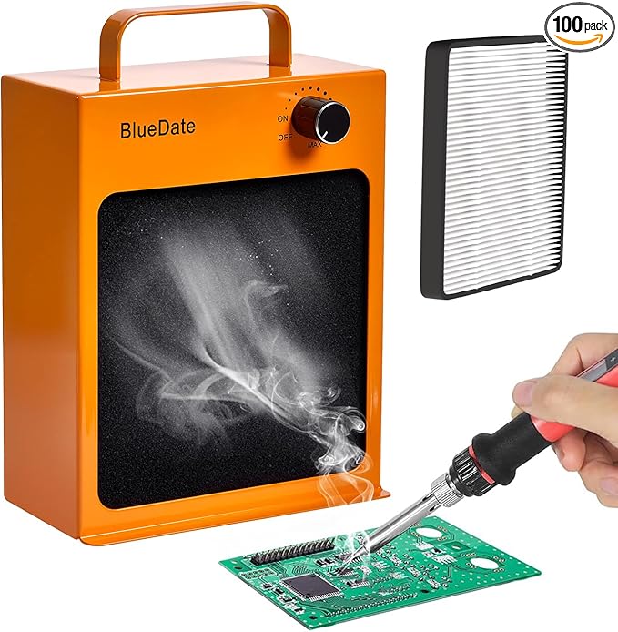 HEPA Solder Fume Extractor Fan Solder Smoke Absorber DIY Work Fan for Soldering Station, Hand Engraving, Jewelry Soldering Use with HEPA Filter