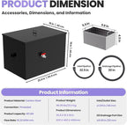 40 LBS Commercial Grease Trap Carbon Steel Interceptor, 15 GPM Flow Rate Under Sink Design, Dual Filter Tube for Restaurant Home Kitchen Food Processing Plant Wastewater Separation