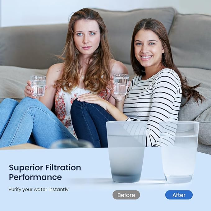 GLACIER FRESH Water Filter LT1000PC Replacement for LG Refrigerator, Compatible with LG LT1000P/PC/PCS, LT1000PC, LT-1000PC, MDJ64844601, ADQ747935 ADQ74793504 Water Filter (2 Pack)