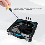 140mm PC Dust Filter for Computer Cooler Fan/PSU/Routers PVC 50 Mesh, Magnetic Dust Mesh Computer Fan Filter Grills with Screws Dustproof Case Cover (PVC V4.0, 140 * 140mm, 5pcs, Black)