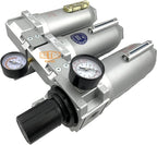1" NPT SUPER DUTY Industrial Grade Filter Regulator Coalescing Desiccant Dryer System For Compressed Air Lines, Metal Bowls, Great For Paint Spray And Plasma Cutter (MANUAL DRAIN)