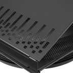 Vent Systems 10" Inch Supply Vent Cover with Rubber Gasket - Graphite Black Galvanized Steel - Robust and Weatherproof Outdoor Air Intake Box - Duct or Surface Mounting - Rain, Snow Protection