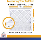 Filter King 16x22.25x1 Air Filter | 4-PACK | MERV 13 HVAC Pleated A/C Furnace Filters | MADE IN USA | Actual Size: 16 x 22.25 x .75"
