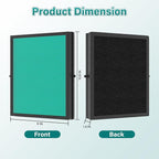 2 Pack MK04 Air Filter Replacement for AROEVE MK04 MG04JH Air Puri-Fier Model DH-JH04. 4-in-1 True HEPA Filter Replacement for MK04 MG04JH Air Puri-Fier - Pet Dander Version.