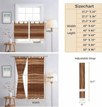 Brown Western Living Room Curtains 96 Inch Length, Window Curtains Tab Top, Vintage Farmhouse Wood Barn Door Light Filtering Window Treatments Drapes 52"x96" 2 Panel