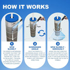 Skimzy Pool Filter Cleaner Rack - Upright Automatic Rotary Cleaning Tool for 3/4/6" Filter Cartridges | Water Saving Design, No Bending Over, DIY Operation
