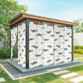 Turquoise Airplane Waterproof Outdoor Curtains for Patio,Windproof Weatherproof Curtains with Weighted Hem,Modern Art Cartoon Aircraft Clouds Light Filtering Privacy Porch Drapes 54"x 108" 2 Panels