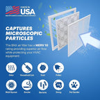 BNX TruFilter 16x20x1 MERV 10 (6-Pack) AC Furnace Air Filter - MADE IN USA - Pleated Air Conditioner HVAC AC Furnace Filters - Removes Odor, Mold, Bacteria, Smoke