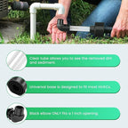 AC Drain Line Unclogger, HVAC to PVC Pipe AC Drain Line Cleaner Tool, A/C Condensate Drain Line Cleaner Adapter, AC Drain Sucker Wet Vac Attachment to Evacuate & Unclog AC Drain Lines-Black