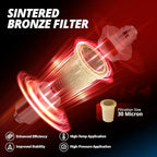 EVIL ENERGY 8AN Billet Inline Fuel Filter 30 Micron Aluminum Black for Car EFI & Carb Fuel Systems, Motorcycle and Boats