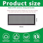 DECOHS 8 Pack Floor Register Screen Vent Mesh, 4 x 10 Inch Plastic Rectangle Air Vent Screen Cover, Magnetic PVC Vent Mesh Cover for Ceiling Wall Floor Catch Debris Hair Dust
