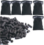 Wave Point 5 lbs Premium Virgin Activated Carbon Charcoal Pellets in 5 Filter Media Bags (Free) for Aquarium Fish Tanks Koi Pond Canister Filter Reef Filters, Air Filter & AC, Total 5 lbs (1 Gallon)