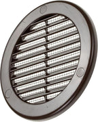 Vent Systems 4" Inch (Opening Dimensions) - Pack of 2 - Brown Soffit Vent Cover - Plastic Round Air Vent Grille - Built-in Mesh Screen - HVAC Register Louver for Bathroom, Home, Kitchen