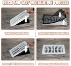 4"x12" Floor Register Trap Covers Screen Air Vent Filters for Home Floor Register Trap Floor Air Vent Screen Covers - 5 Pack